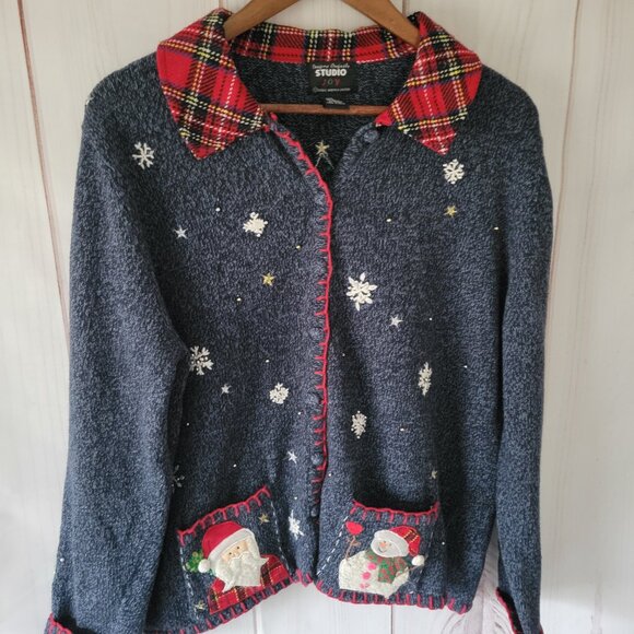 Vintage Designers Originals Studio Joy Women’s XL Button-down Cardigan Sweater - Picture 3 of 9